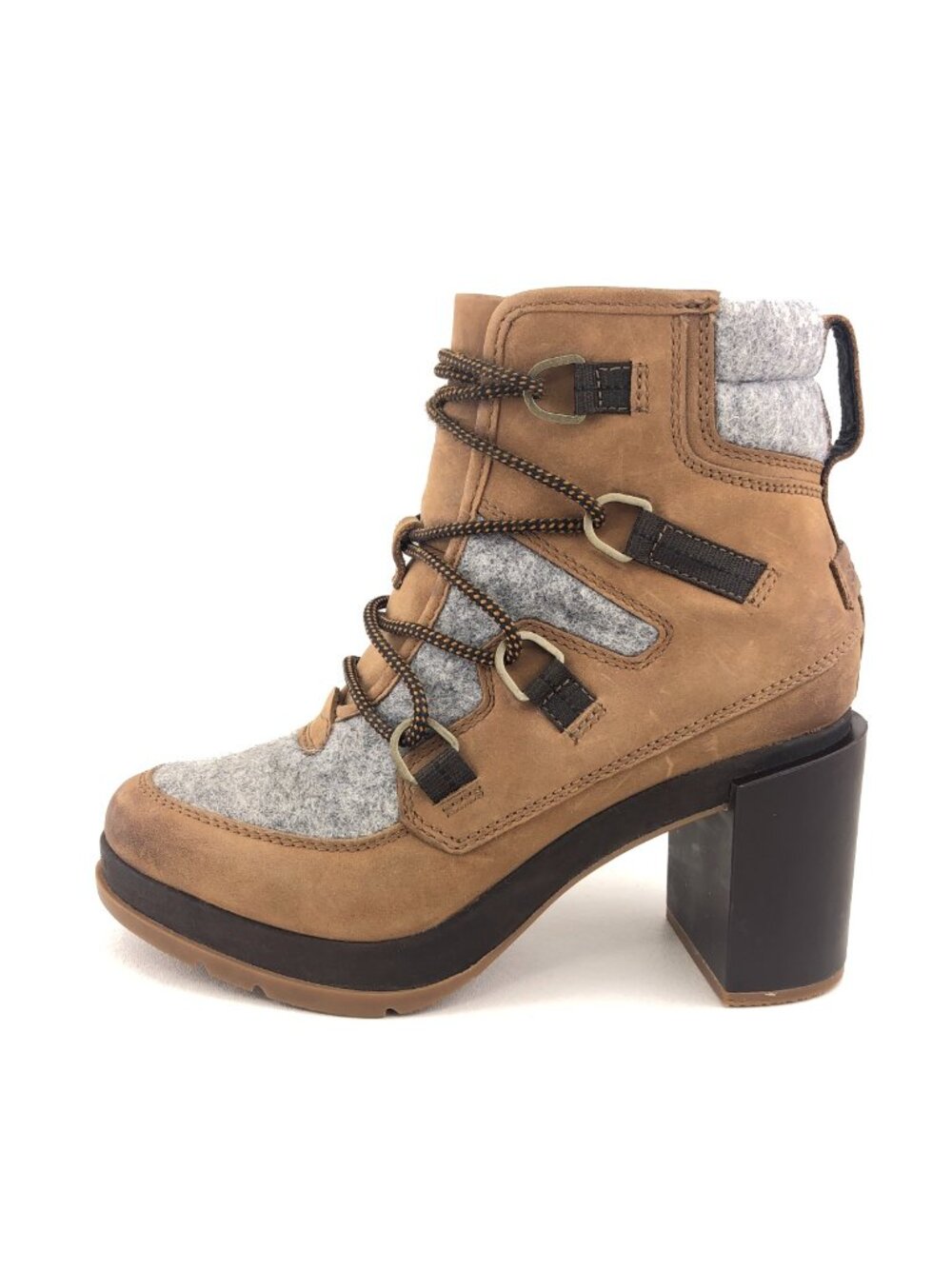 Sorel Blake Lace Brown Leather Ankle Boots 6.5